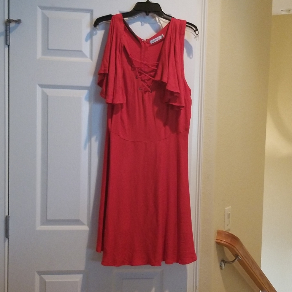 Red Vneck Dress